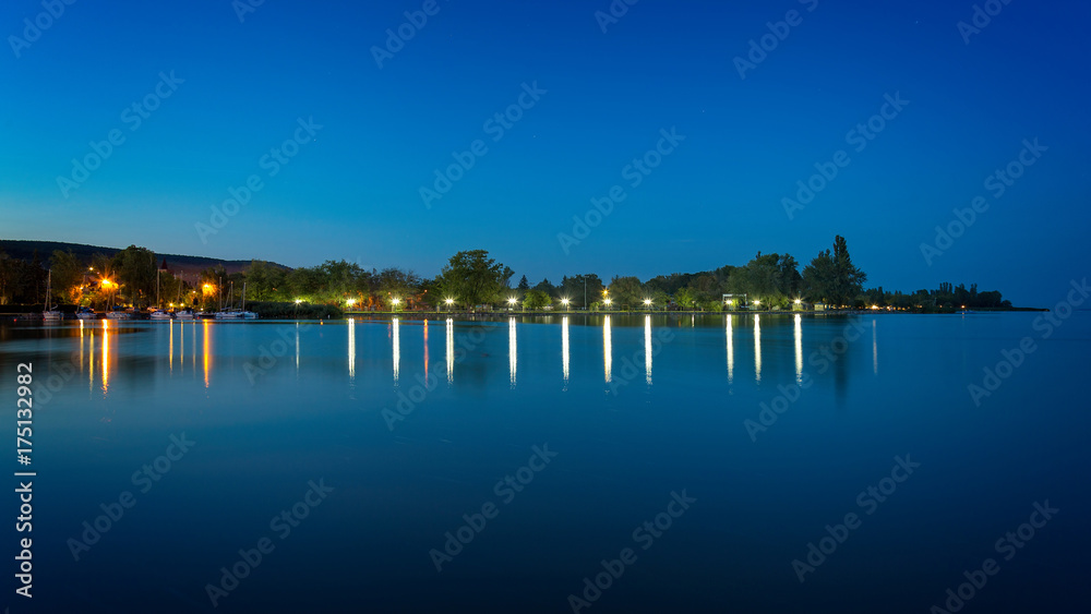 Beautiful evening picture from the lake Balaton of Hungary, Revfulop Beautiful evening picture from the lake Balaton of Hungary, Revfulop