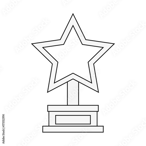 star trophy icon image vector illustration design
