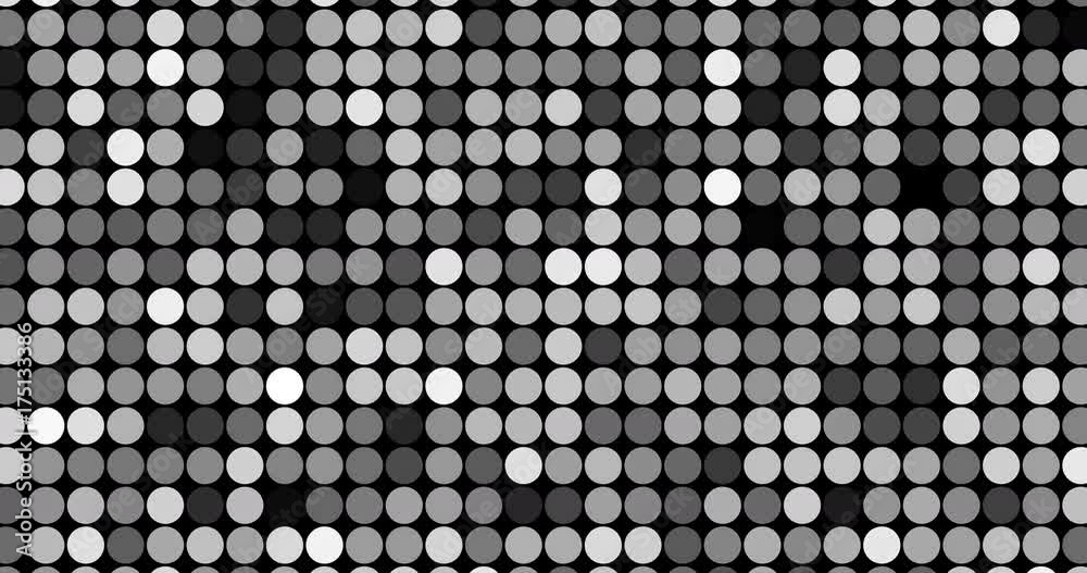 Abstract monochrome circle pattern background, animated seamless loop, 4k 60fps