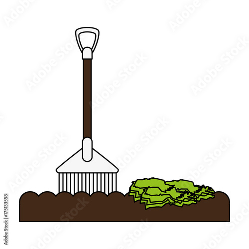 rake tool icon image vector illustration design