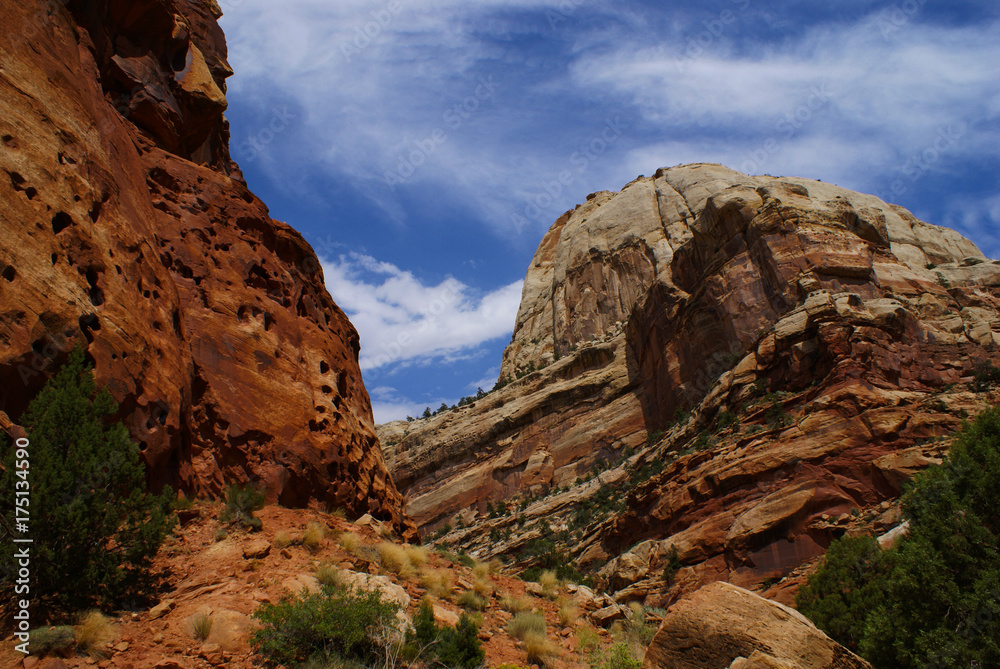 Layered and Eroded Sandstone in Capital Reef National Park