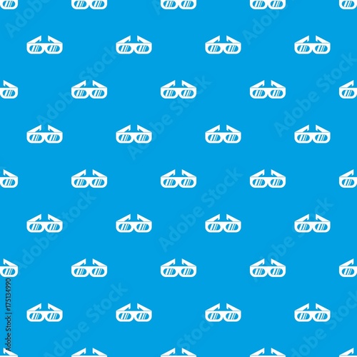 Glasses for 3D movie pattern seamless blue
