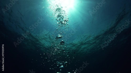 Bubbles rise in deep ocean