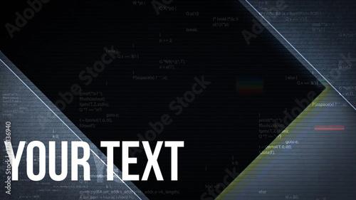 Computer Code Screen Text Overlay