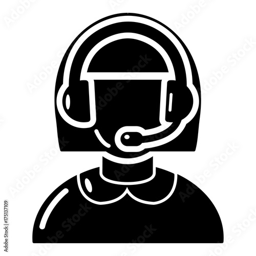 Operator icon, simple black style