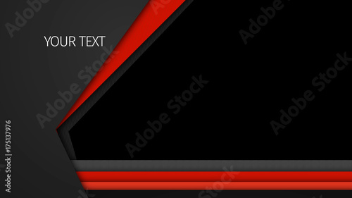 Red and Gray Angled Text Overlay
