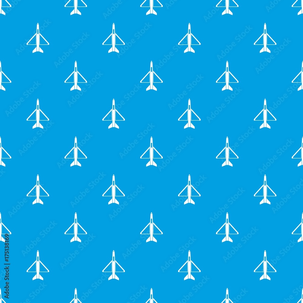 Military aircraft pattern seamless blue