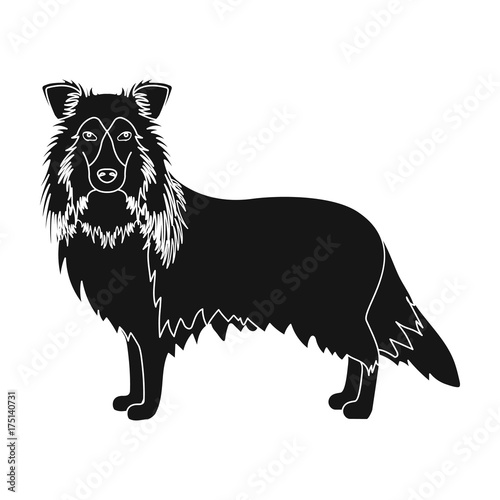 Laika single icon in black style.Laika, vector symbol stock illustration web.