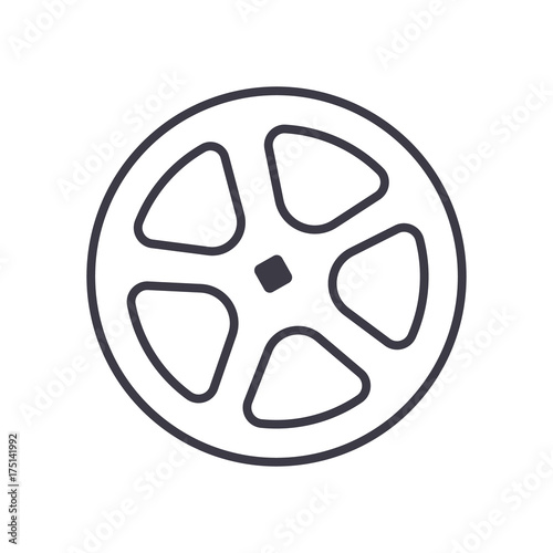 shutter pipe vector line icon, sign, illustration on white background, editable strokes