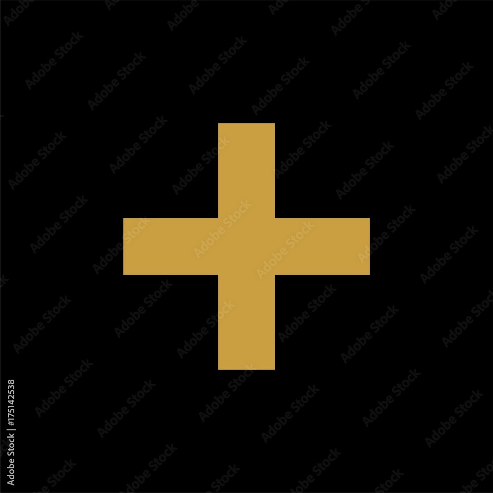 Fototapeta premium cross gold icon