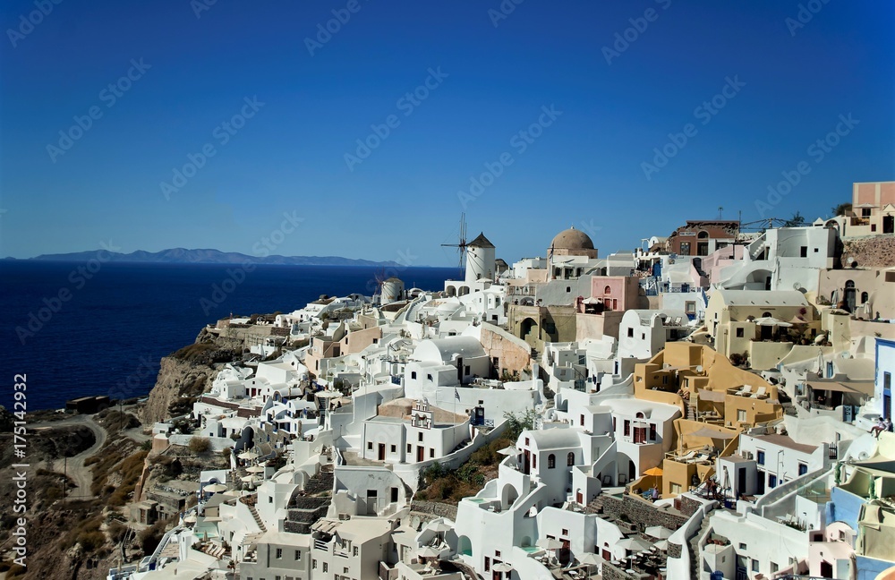 beautiful views of the island of Santorini