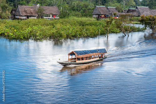 Water taxi on the Rio Yarapa Amazon river © Terri