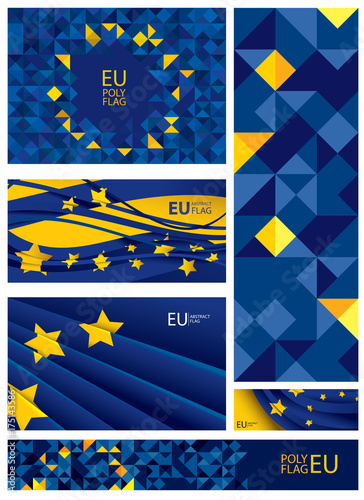 Abstract European Flag (Vector Art)