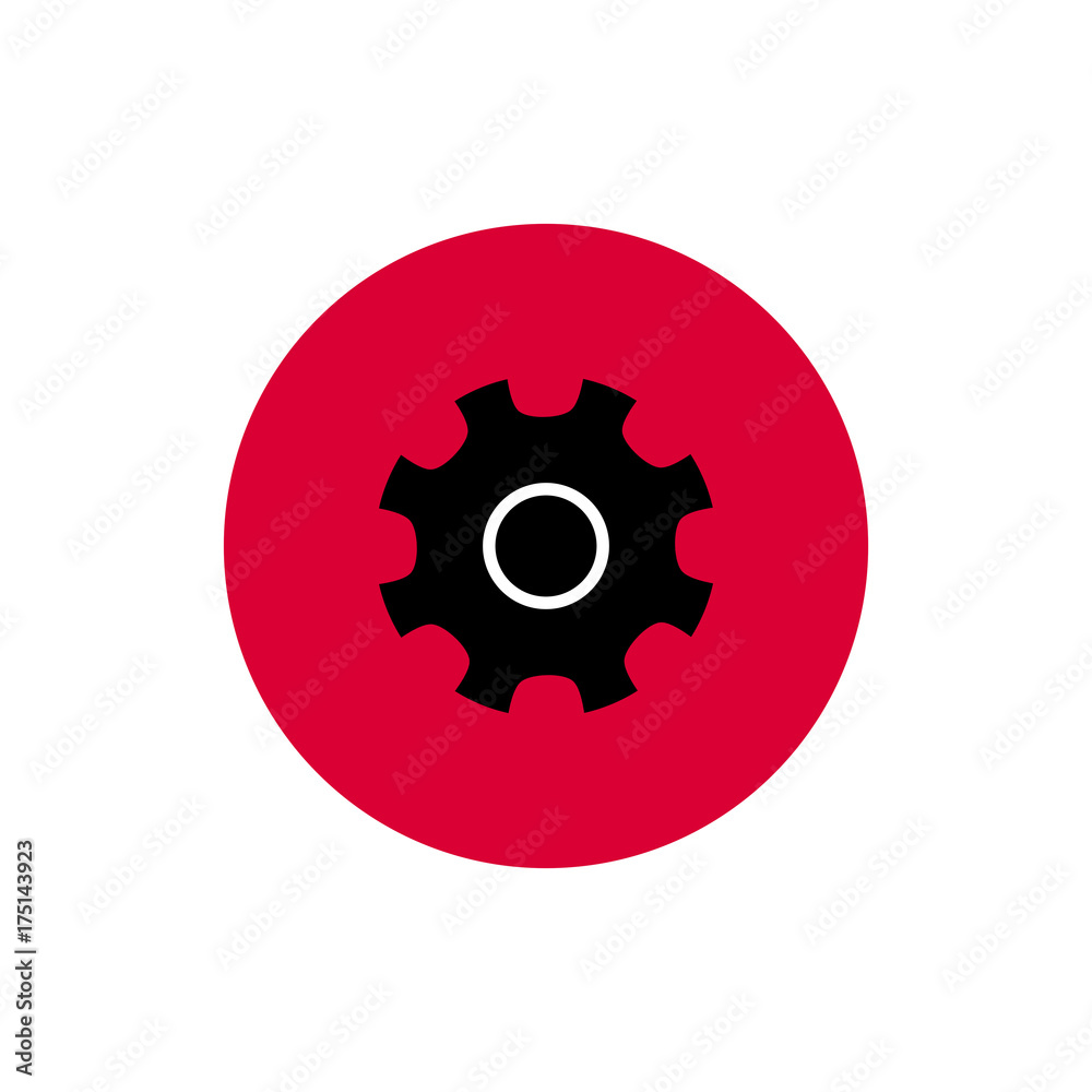 Gears tool round icon vector Gears tool round icon vector