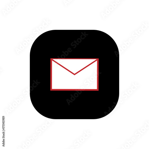 Message mail envelope square icon vector