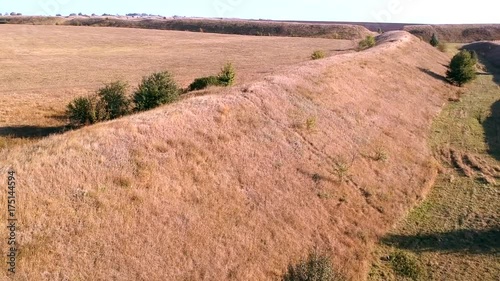 Aerial view  near Belsk, Ukraine. A vast city believed to be the Scythian capital Gelonus described by Herodotus photo