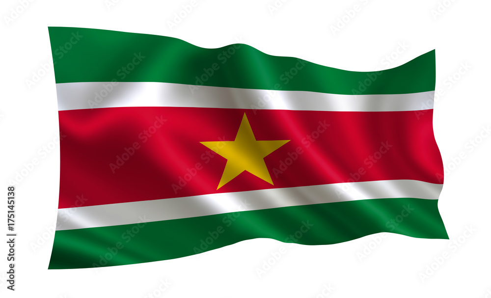 Flag of Suriname. Part of the series. Flag of Suriname. Part of the series.