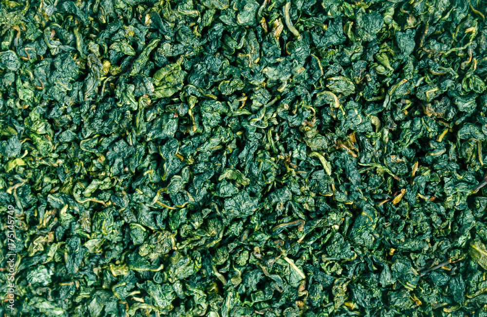 Dry leaves of green tea. Dry leaves of green tea.