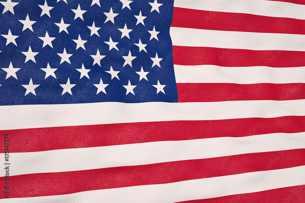 American flag blowing in the wind.3D illustration. American flag blowing in the wind.3D illustration.