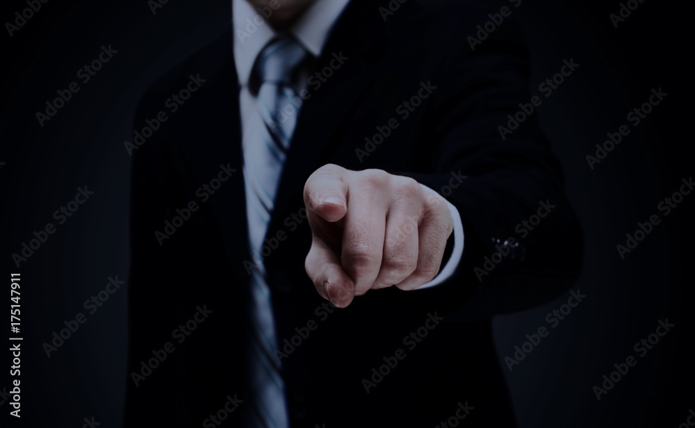 man with interface in futuristic interior