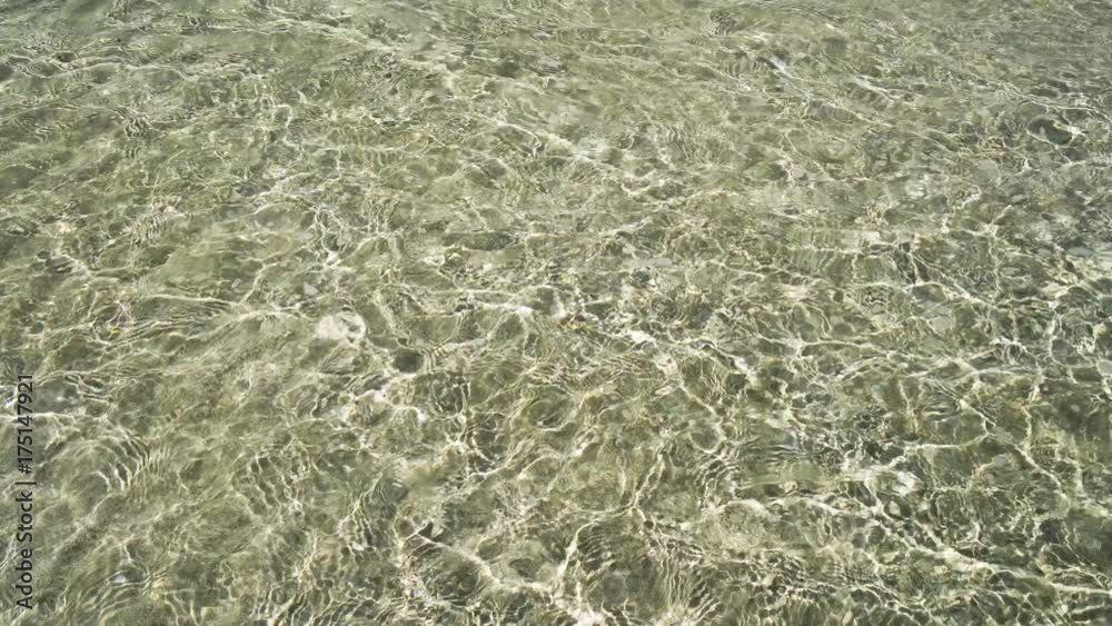 Small waves in shallow tide pool, close up