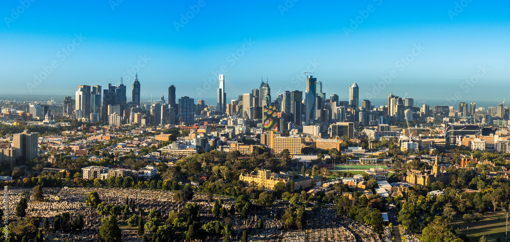 Fototapeta premium Melbourne Skyline Sunrise