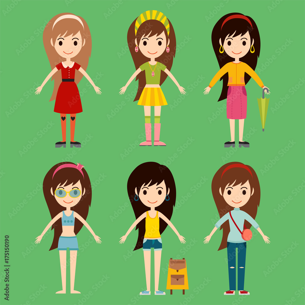 Φωτογραφία Street fashion girls models wear style fashionable stylish woman characters clot