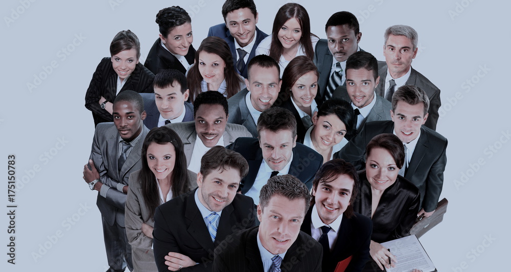 Top view of a group of business people Top view of a group of business people