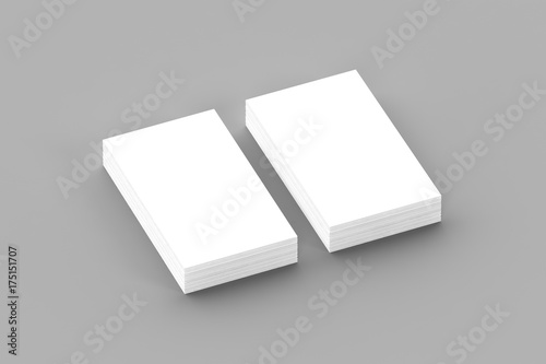 Business cards blank mockup - template, 3D illustration © Dalibor