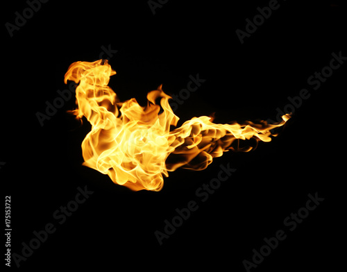 fire flames on a black background