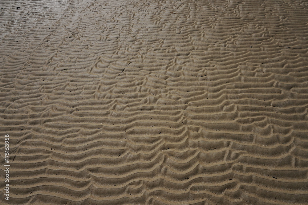 Wave Sand beach in the morning with shadow Wave Sand beach in the morning with shadow