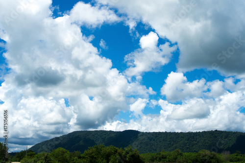 Mountain water and sky