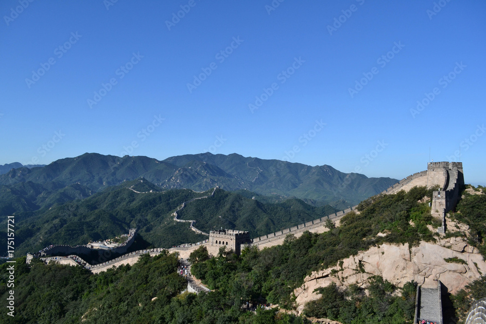 A far-away look to Great Wall of China. Pic was taken in Badaling, September 2017