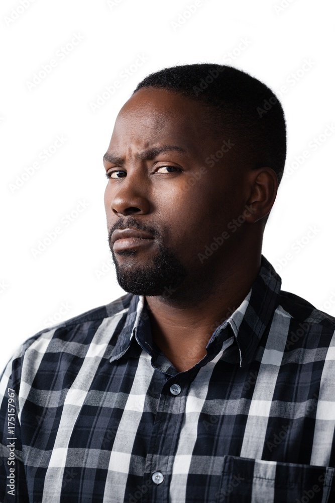 Man standing against white background Man standing against white background