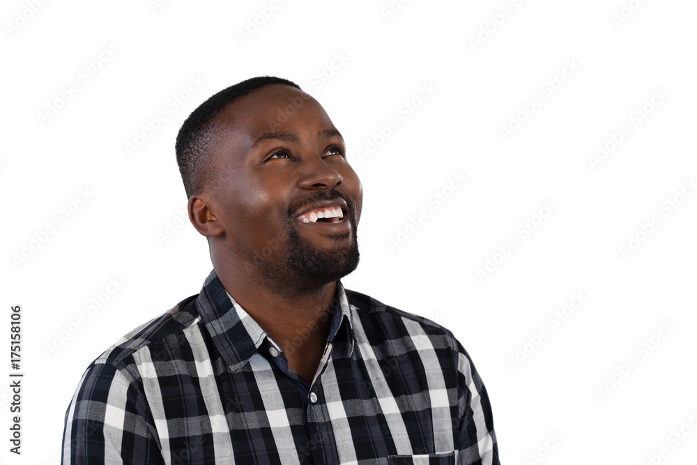 Man standing against white background Man standing against white background