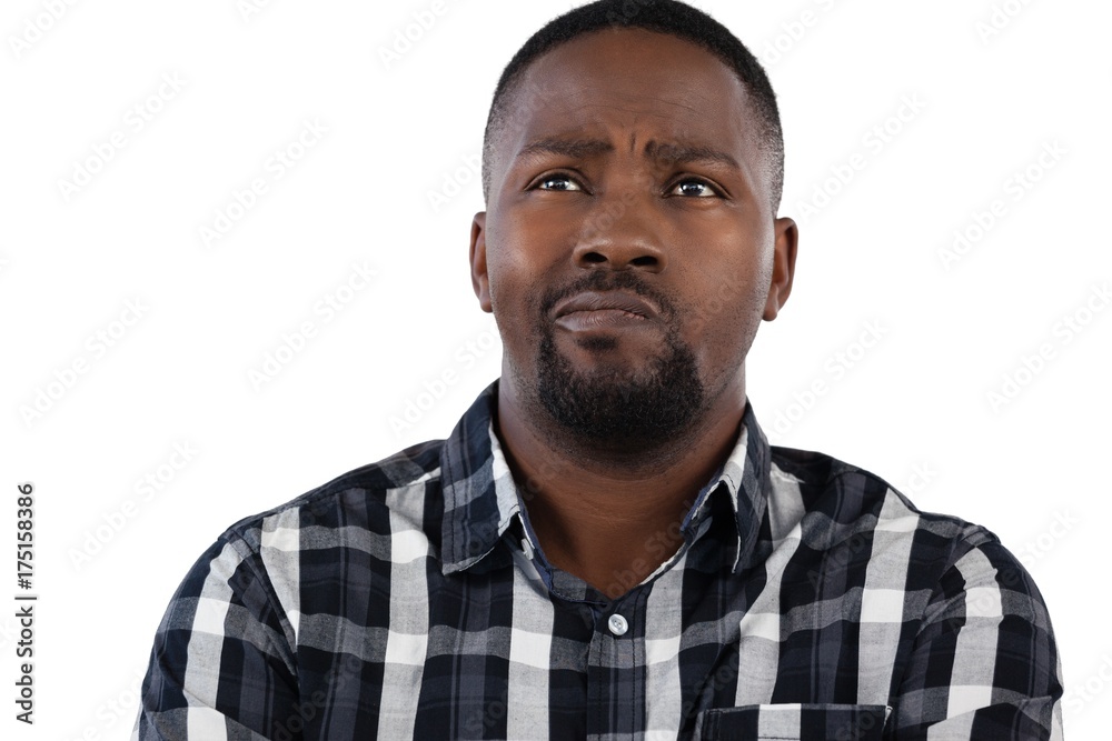 Man standing against white background Man standing against white background