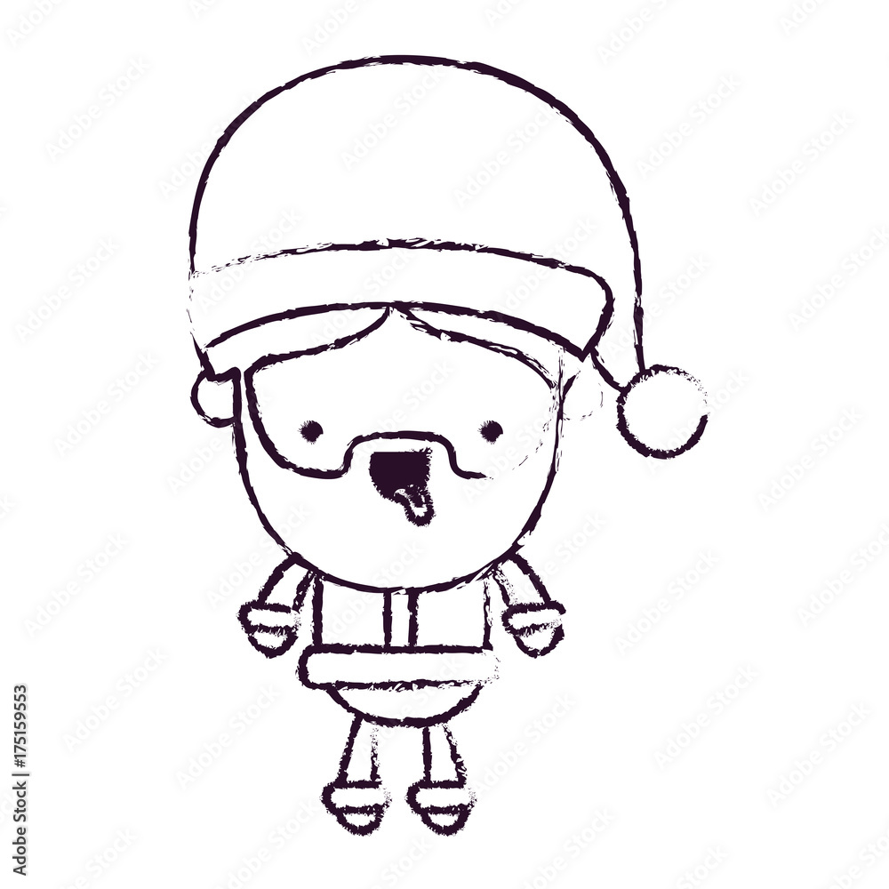 santa claus cartoon full body tongue out expression blurred silhouette on white background santa claus cartoon full body tongue out expression blurred silhouette on white background