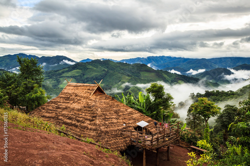 Lua PraGum hill tribe village Maintaining the architectural style and material used strictly. Only a few are left in Thailand.Lua forest clutching a gem of mystical mountain.Unseen THAILAND,Boklua NAN