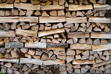 Fototapete Brennholz Textur Brennholz stapeln  © nd700