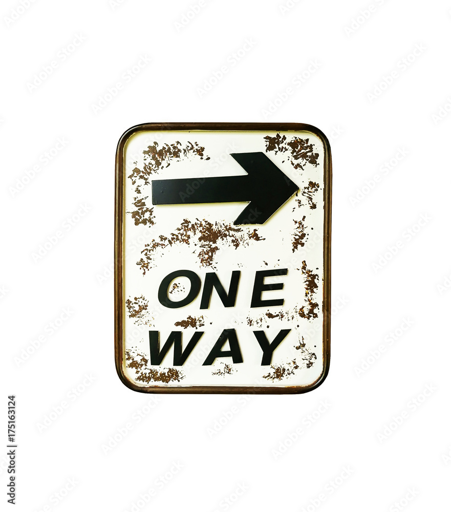 One Way Right Sign One Way Right Sign