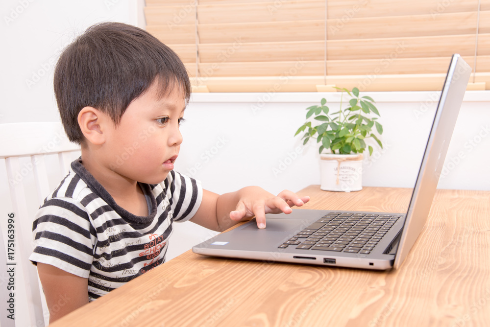 パソコンと男の子