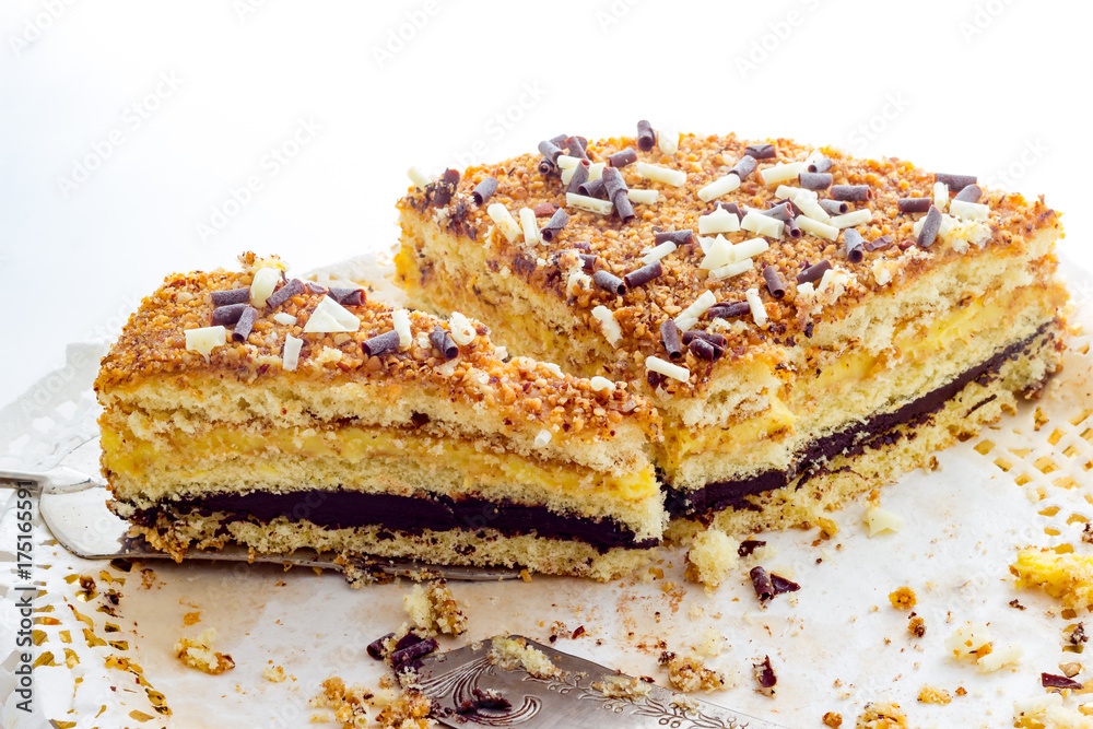 Cream cake with hazelnuts Cream cake with hazelnuts
