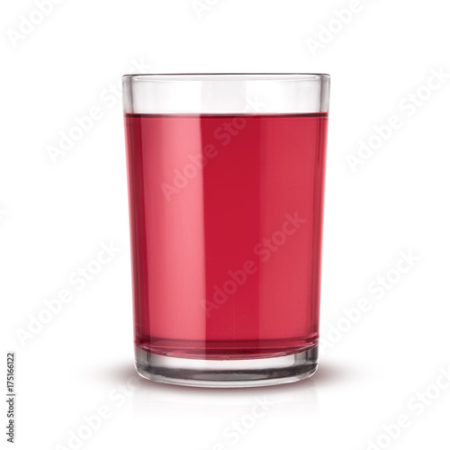 Cherry juice isolated on a white background