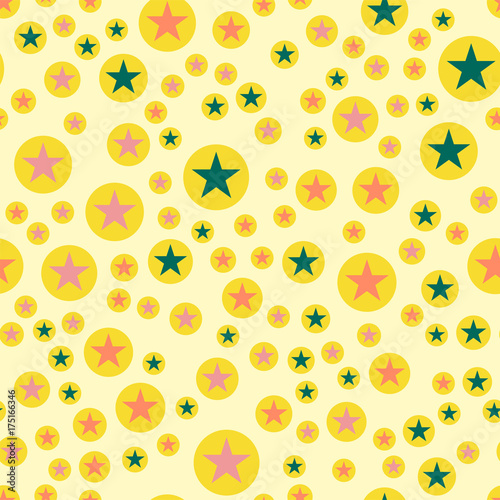 Fototapeta Naklejka Na Ścianę i Meble -  Seamless pattern with stars decorative modern print wallpaper colorful texture design decoration vector illustration.
