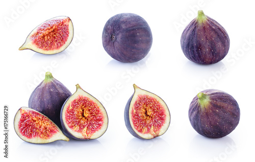 Fresh figs isolated on white background. photo