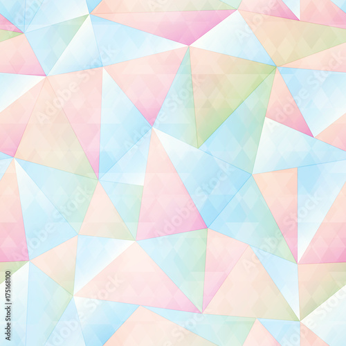 Pastel color triangle seamless pattern