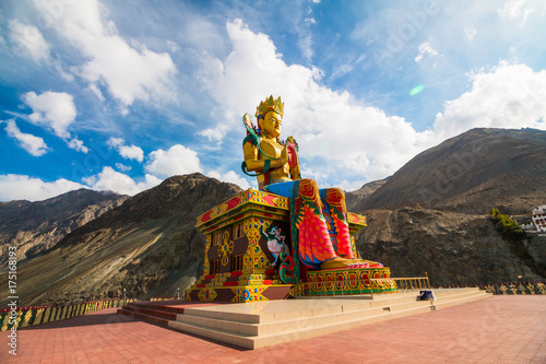 Big sitting Buddha, Diskit Monastery, Nubra Valley, Leh Ladakh, India photo