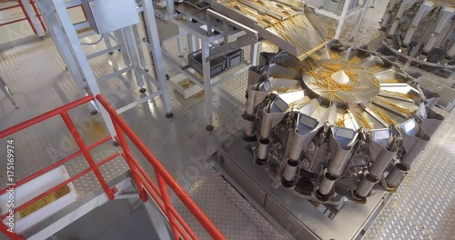 Production line at food processing plant