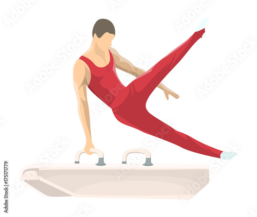 Gymnastics with horse.