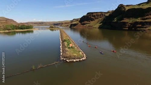 Kayakers Travel Along the Palouse River from the Snake at Lyons Ferry photo